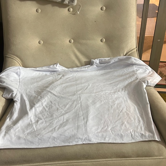 White T-Shirt with Pink Graphic Print - Picture 2 of 2